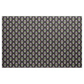 Folk-Blume - rautenförmige Komposition schwarz Stoff (Fat Quarter (45,7 x 55,9 cm))