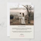 Folk Blume Vielen Dank für Ihre Hochzeitfotokarte Dankeskarte (Rückseite)