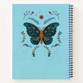 Folk Butterfly Custom Notebook - Hinzufügen von Te Notizblock (Rückseite)