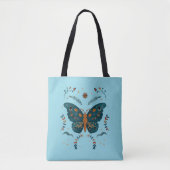 Folk Butterfly Custom Totbeutel Tasche (Vorderseite)