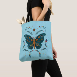 Folk Butterfly Custom Totbeutel Tasche