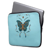Folk Butterfly Slim Laptopschutzhülle (Vorderseite Links)