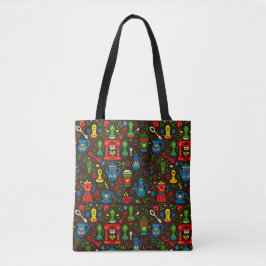 Folk coffee pattern market tasche