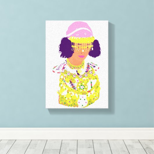 Folk Costume-Inspired Canvas Art Leinwanddruck (Insitu (Holzboden))