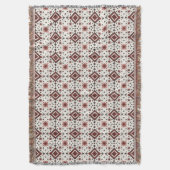 Folk Diamond Cross Stitch Seamless Pattern Decke (Vorderseite Vertikal)