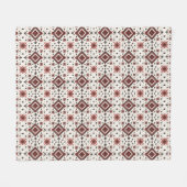 Folk Diamond Cross Stitch Seamless Pattern Fleecedecke (Vorderseite (Horizontal))