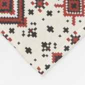 Folk Diamond Cross Stitch Seamless Pattern Fleecedecke (Ecke)