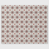 Folk Diamond Cross Stitch Seamless Pattern Geschenkpapier (Flach)