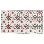 Folk Diamond Cross Stitch Seamless Pattern Kissenbezug (Vorderseite-Links)