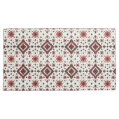 Folk Diamond Cross Stitch Seamless Pattern Kissenbezug (Vorderseite-Rechts)