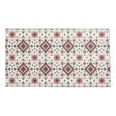 Folk Diamond Cross Stitch Seamless Pattern Kissenbezug (Rückseite-Links)