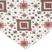 Folk Diamond Cross Stitch Seamless Pattern Mittelgroßer Tischläufer (Ecke)