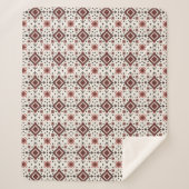 Folk Diamond Cross Stitch Seamless Pattern Sherpadecke (Vorderseite)