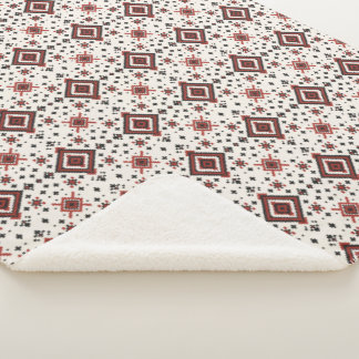 Folk Diamond Cross Stitch Seamless Pattern Sherpadecke