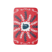 Folk Doodle Art Christmas Tile Badematte (Vorderseite Vertikal)