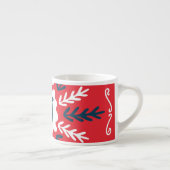 Folk Doodle Art Christmas Tile Espressotasse (Rechts)
