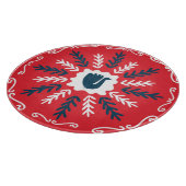 Folk Doodle Art Christmas Tile Schneidebrett (Ecke)