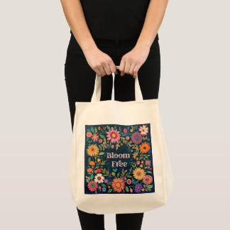 Folk Floral Extra Große Totbeutel Tragetasche