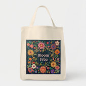 Folk Floral Extra Große Totbeutel Tragetasche (Vorne)