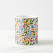 Folk Floral: Farbenfrohe kleine Muster Kaffeetasse (Mittel)