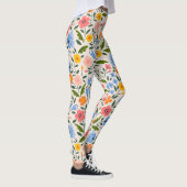 Folk Floral: Farbenfrohe kleine Muster Leggings (Rechts)