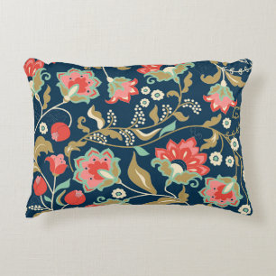 Folk floral farbig: Hand gezogen nahtlos Dekokissen