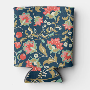 Folk floral farbig: Hand gezogen nahtlos Dosenkühler