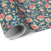 Folk floral farbig: Hand gezogen nahtlos Geschenkpapier (Rolleneckpunkt)