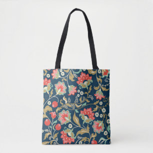 Folk floral farbig: Hand gezogen nahtlos Tasche