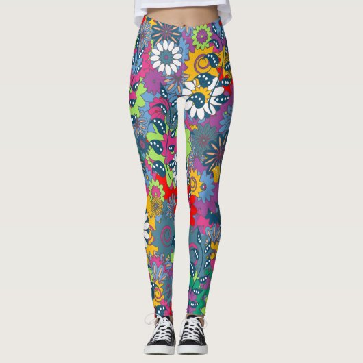 Folk Floral Leggings (Vorderseite)