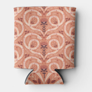 Folk Floral Snake: Symmetrisch Vintag Dosenkühler
