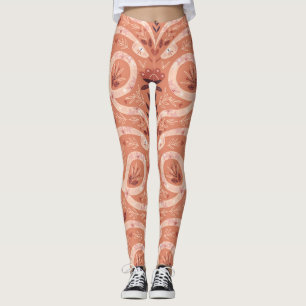 Folk Floral Snake: Symmetrisch Vintag Leggings