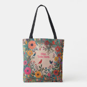 Folk Floral Tote Bag - Music Lover - Gesangsangebo Tasche (Rückseite)