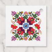 Folk Floral Wedding Custom Design Geschenkanhänger (Rückseite)