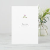 Folk Floral Wedding Thank You Minimal Design Dankeskarte (Stehend Vorderseite)