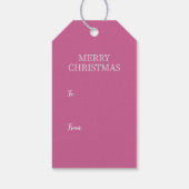 Folk Florals Christmas Geschenkanhänger (Rückseite)