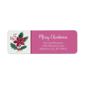 Folk Florals Christmas Return Address Labels (Vorne)
