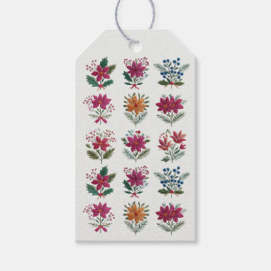 Folk Florals Weihnachten Geschenkanhänger