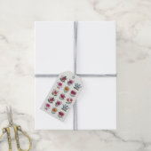 Folk Florals Weihnachten Geschenkanhänger (Mit Garn)