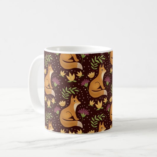 Folk Foxes Mug Kaffeetasse (Vorderseite Links)