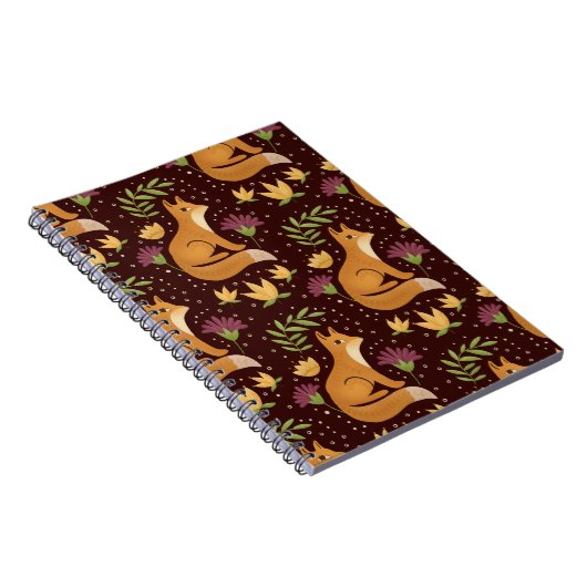 Folk Foxes Spiral Notebook Notizblock (Rechte Seite)