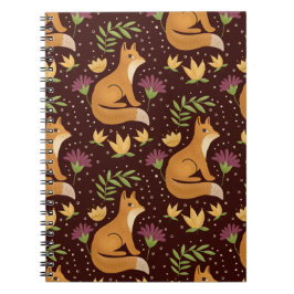 Folk Foxes Spiral Notebook Notizblock