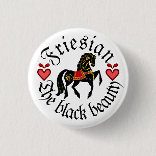 Folk Friesian / Friesian red gold black hallion Button