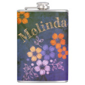 Folk Garden Vinyl Wrapped Flask Flachmann (Vorderseite)