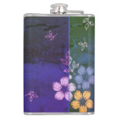 Folk Garden Vinyl Wrapped Flask Flachmann (Rückseite)