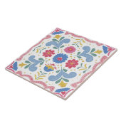 Folk Garden Watercolor Fliese (Seite)