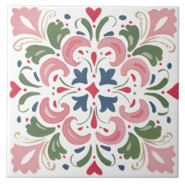 Folk Garden Watercolor Fliese