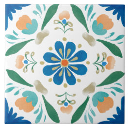 Folk Garden Watercolor Fliese