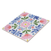 Folk Garden Watercolor Fliese (Seite)