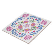 Folk Garden Watercolor Fliese (Seite)